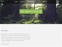 Tablet Screenshot of mymathspace.net